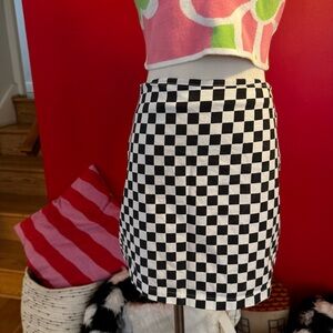 Checkered Black and White OAK + FORT Skirt